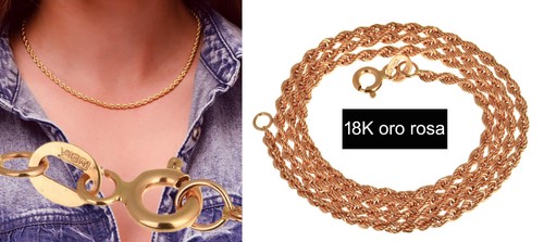 Collana oro rosa 18k - collana,