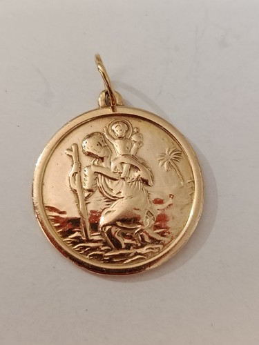 Colgante oro 375 medalla san - colgante,