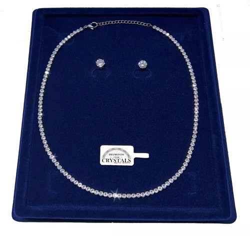 Tennis 3mm collana - e, orecchini