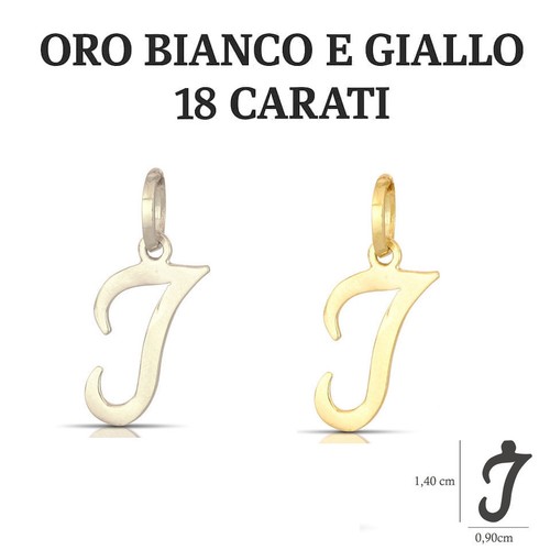 Ciondolo lettera oro bianco - lettera,