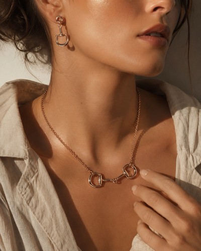 Collana orecchini goccia - e,