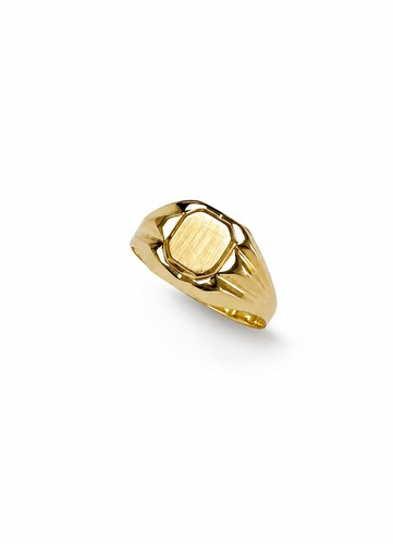 Anello scudo ottagonale oro - anello, in